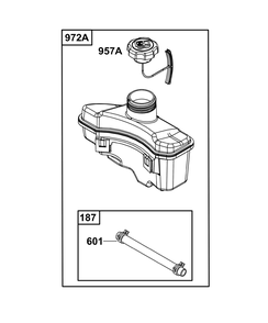 Fuel Supply Group Diagram and Parts List for 103M02-0113-F1 100000 - 19Z999 Briggs and Stratton Engine